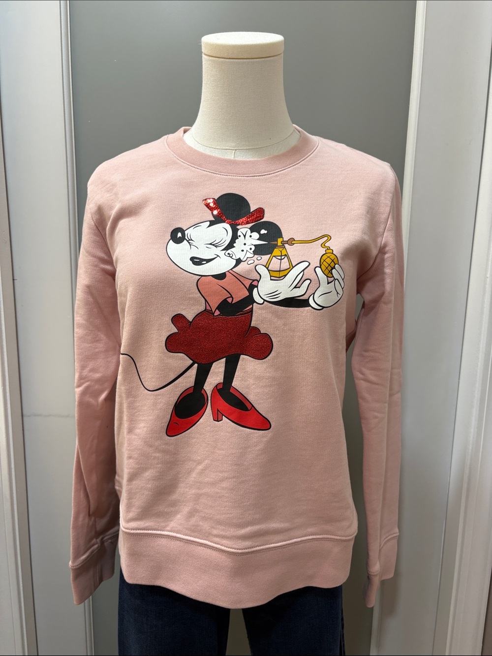 kate spade Pink Minnie Mouse Graphic Crewneck Sweatshirt